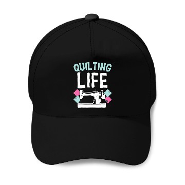 Discover Quilting Life Sewing Machine Fabric Patchwork Handcrafts Baseball Tees Baseball Caps