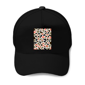 Discover Coffee Fun Geodesic Abstract Pattern 14 Peach Coffee Brown Baseball Tees Baseball Caps