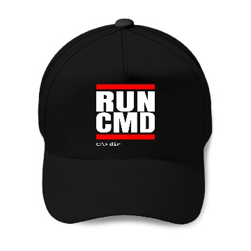 Discover RUN CMD Command Line Shell IT Admin Nerd Geek Sysadmin dir Zip Baseball Caps