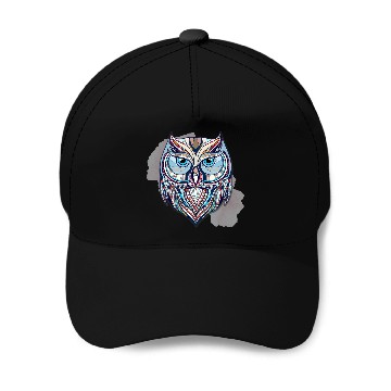Discover Owl Pet Ethnic Patterned Owl Baseball Caps