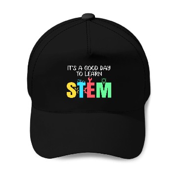 Discover A Good Day To Learn Stem Science Technology Engineering Math Zip Baseball Caps