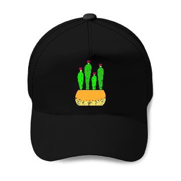 Discover Delicate Melon Pot Cacti Baseball Caps