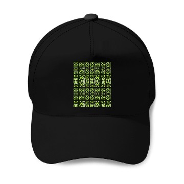 Discover Art Deco Style Repeat Pattern Lime Green Baseball Tees Baseball Caps