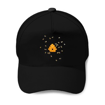Discover Drawing Bee Hive Abstract Baseball Caps