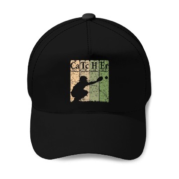 Discover Baseball Periodic Table Elements Nerd Baseball Catcher Retro Baseball Caps