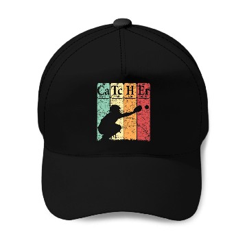 Discover Baseball Periodic Table Elements Nerd Baseball Catcher Retro 1 Zip Baseball Caps