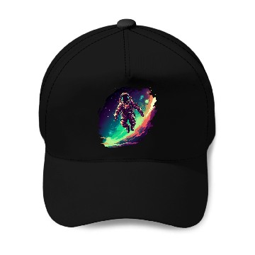 Discover astronaut floating in space Galactic spaceman Idea Creative Baseball Tees Baseball Caps