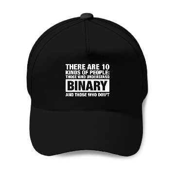 Discover Funny Binary Understanding Geek Interaction Computer Science Baseball Tees Baseball Caps