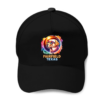Discover Fairfield Texas Total Solar Eclipse 2024 Labrador Retriever Baseball Tees Baseball Caps