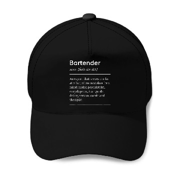 Discover Bartender Definition Bar Pub Alcohol Baseball Tees Baseball Caps