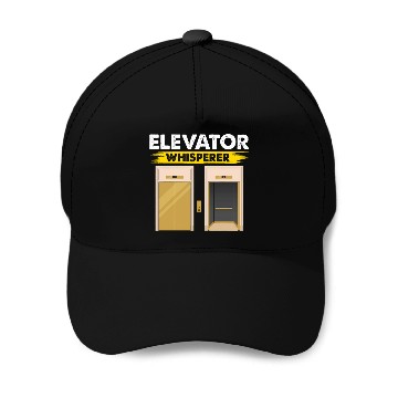 Discover Elevator Whisperer Elevator Mechanic Novelty Graphic Baseball Tees Baseball Caps