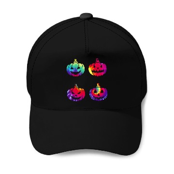 Discover Cute Tie Dye Pumpkin Baseball Caps
