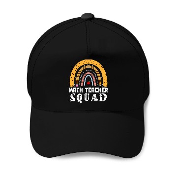 Discover Math Squad Rainbow Leopard School Math Teacher Appreciation Zip Baseball Caps