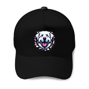 Discover Great Pyrenees Breaking Through Baseball Caps