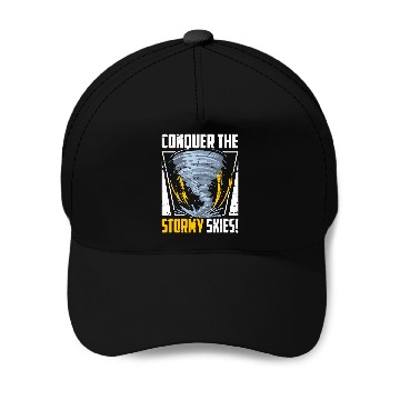 Discover Meteorologist Storm Chasing Storm Hunter Tornado Chaser Baseball Tees Baseball Caps