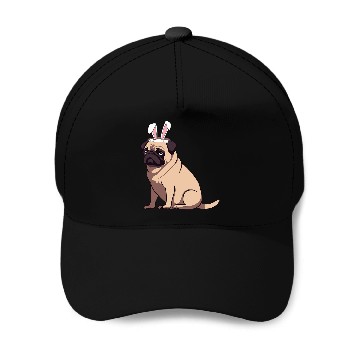 Discover Funny Easter Pug Dog Easter puggy Cute Pug Lover Baseball Tees Baseball Caps