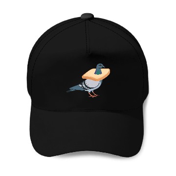 Discover Pigeon In Bread Baseball Caps