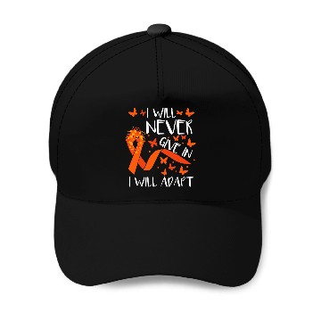 Discover MS Butterfly Orange Ribbon Multiple Sclerosis Zip Baseball Caps