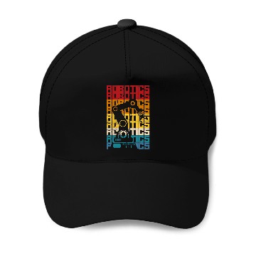 Discover Robot Robotics Engineer Retro vintages Robotics Baseball Tees Baseball Caps