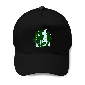 Discover Math Wizard Mathematics Mathematician Baseball Caps
