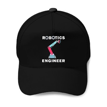 Discover Robotics Engineer Robot Mechanics Baseball Tees Baseball Caps