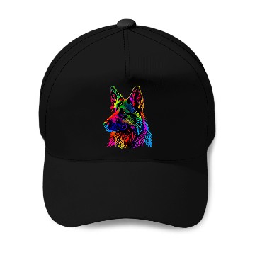 Discover Rainbow German Shepherd Designer Baseball Caps