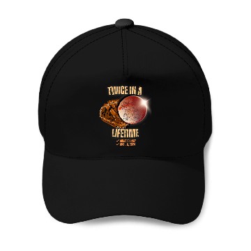 Discover Solar Eclipse Twice in Lifetime 2024 Solar Eclipse baseball Baseball Caps