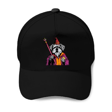 Discover Schnauzer Wizard Funny Dog Magic 1 Baseball Tees Baseball Caps