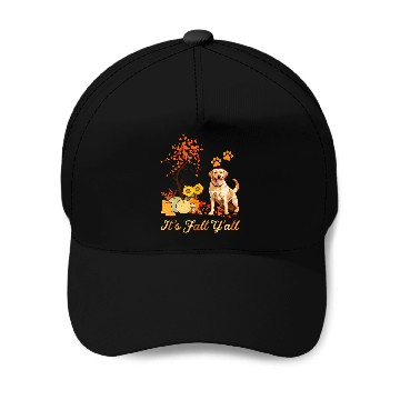 Discover Labrador Retriever Fall Autumn Leaf Maple Tree Thanksgiving Baseball Tees Baseball Caps