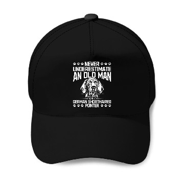 Discover German Shorthaired Pointer Dad Grandfather Baseball Tees Baseball Caps
