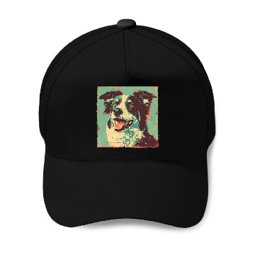 Discover Rustic Border Collie Farm Dog Baseball Caps