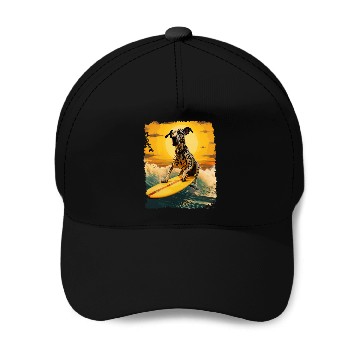 Discover Surfing Great Dane Zip Baseball Caps