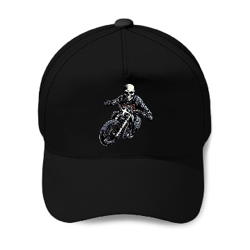 Discover Motorcycle Skeleton Baseball Caps