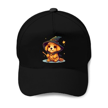 Discover Magical Wizard Golden Retriever Baseball Caps