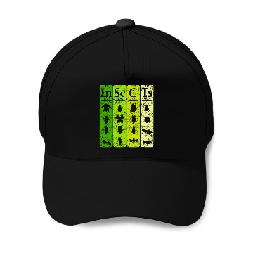 Discover Insects Periodic Table Elements Entomologist Retro Bugs 24 Baseball Tees Baseball Caps