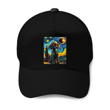 Discover Total Solar Eclipse Poodle Dog Baseball Caps