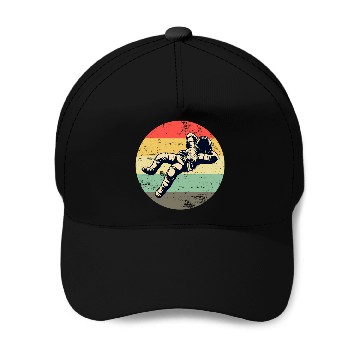 Discover Retro Floating Astronaut Space Baseball Tees Baseball Caps