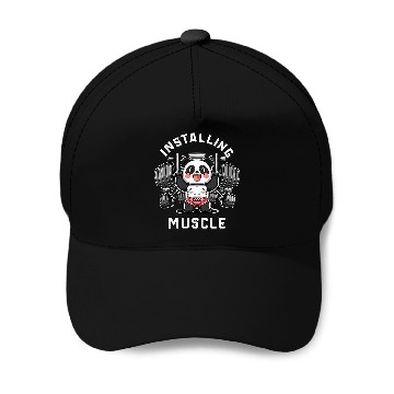 Discover installing muscle panda Please Wait Panda Weight Lifting Baseball Caps