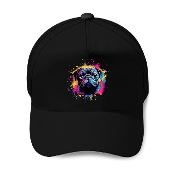 Discover Pug Colorful 7 Baseball Caps