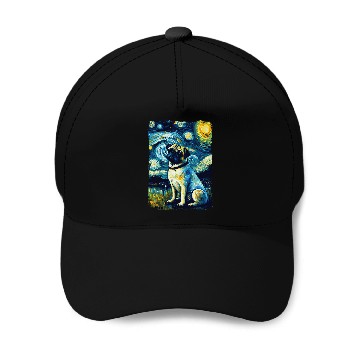 Discover Pug Starry Night Baseball Caps
