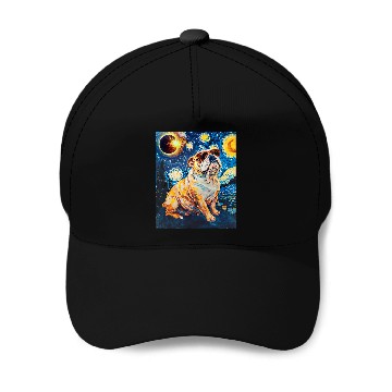 Discover Total Solar Eclipse Bulldog Baseball Caps