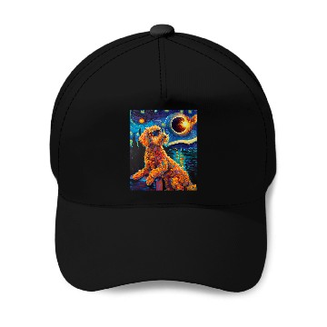 Discover Total Solar Eclipse Goldendoodle Dog Baseball Tees Baseball Caps