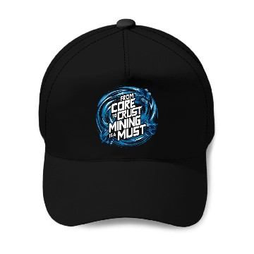 Discover Underground Mining Gold Miner Digger Coal Mining Baseball Tees Baseball Caps