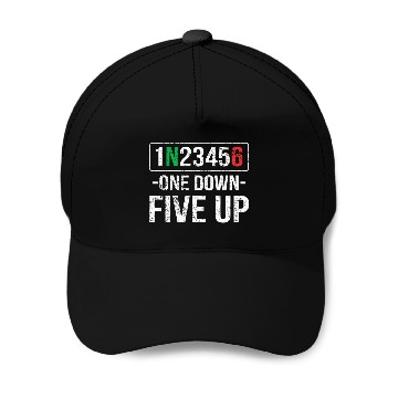 Discover One down motorcycle rider five up Baseball Tees Baseball Caps