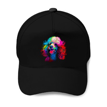 Discover Rainbow Poodle Designer Baseball Tees Baseball Caps