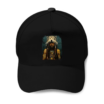 Discover wolfs Native American Man Baseball Caps