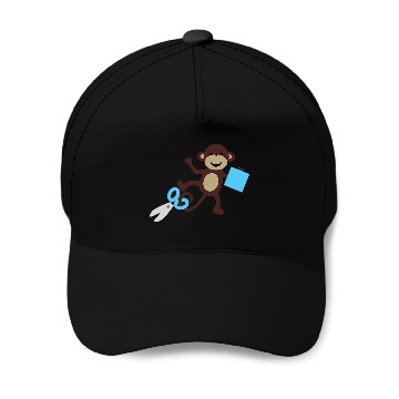 Discover Monkey going back to school 3 Baseball Caps