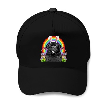 Discover Newfoundland Dog Easter Bunny Egg Hunt Baseball Caps