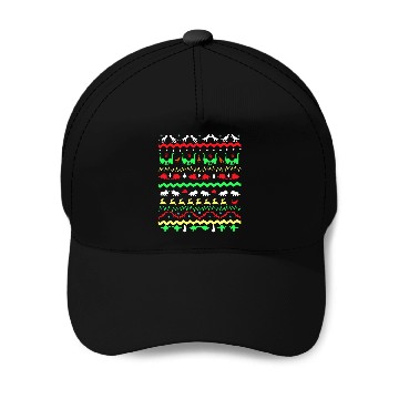 Discover Ugly Christmas Dinosaur Zip Baseball Caps