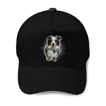 Discover Mini Aussie Australian Shepherd Blue Merle Baseball Tees Baseball Caps